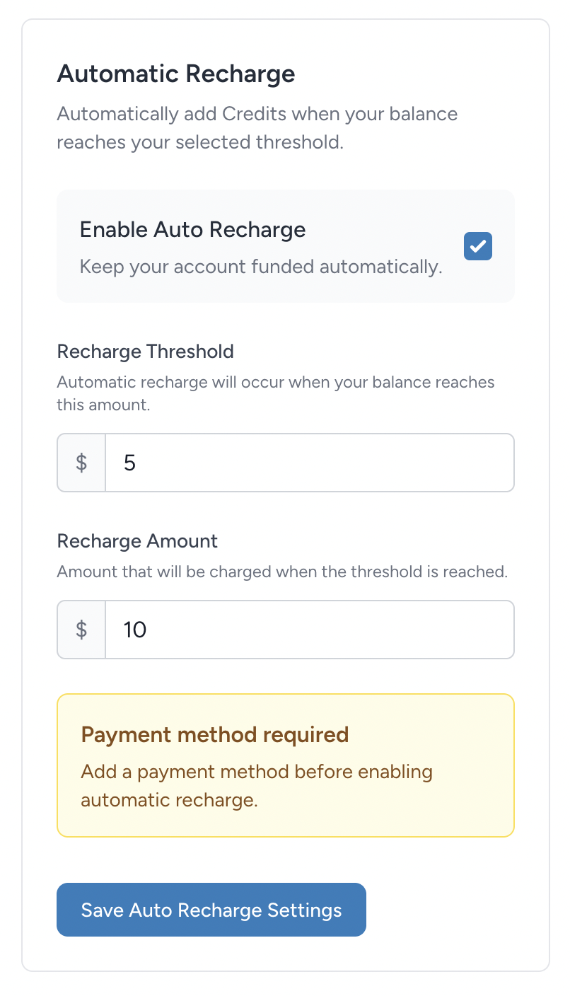 Purchase Credits